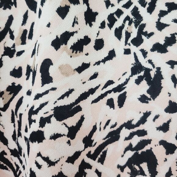Calvin Klein Abstract Animal Print V Neck Blouse - Picture 7 of 11